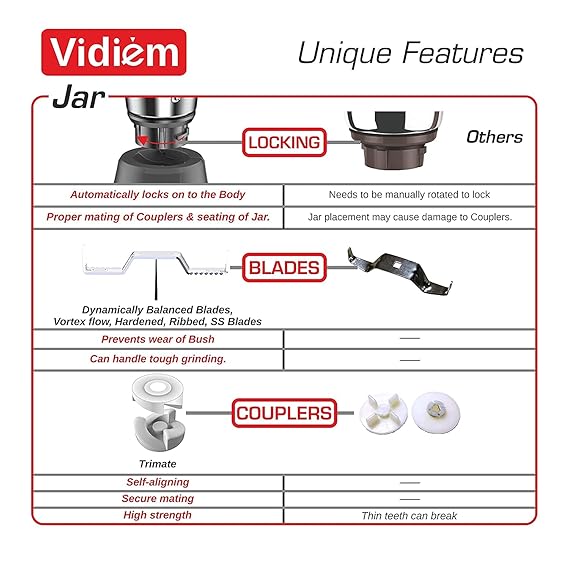 Vidiem V Star Evo 750W Mixer Grinder (3 Jars)