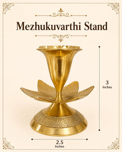 Mezhukuvarthi Stand (Brass Candle Stand)
