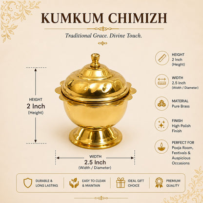 Brass Kumkum Chimil