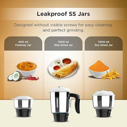 Butterfly Insta 500W 3-Jar Mixer Grinder
