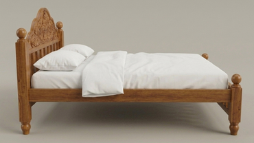 Premium Carved Mahogany Wood Cot