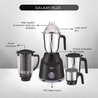 Preethi Galaxy Plus 750W Mixer Grinder (4 Jars)