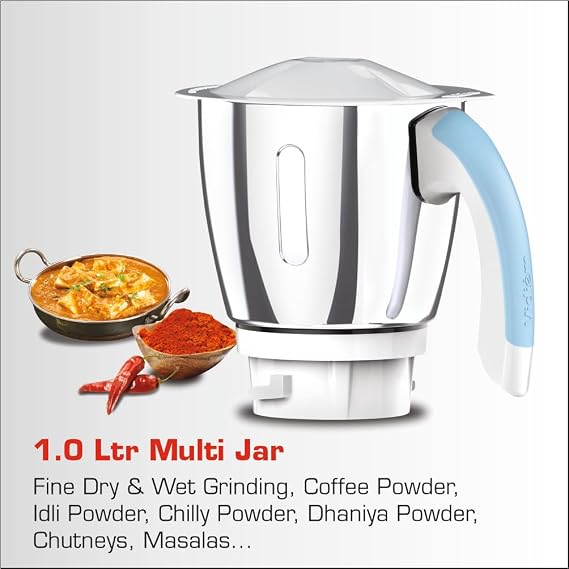 Vidiem Eva Super Blue 750W 4-Jar Mixer Grinder