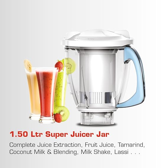 Vidiem Eva Super Blue 750W 4-Jar Mixer Grinder